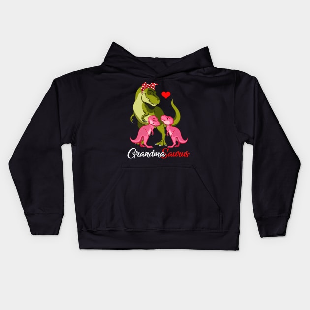 Grandmasaurus T-Shirt T-rex Grandma Saurus Dinosaur Kids Hoodie by johnbbmerch